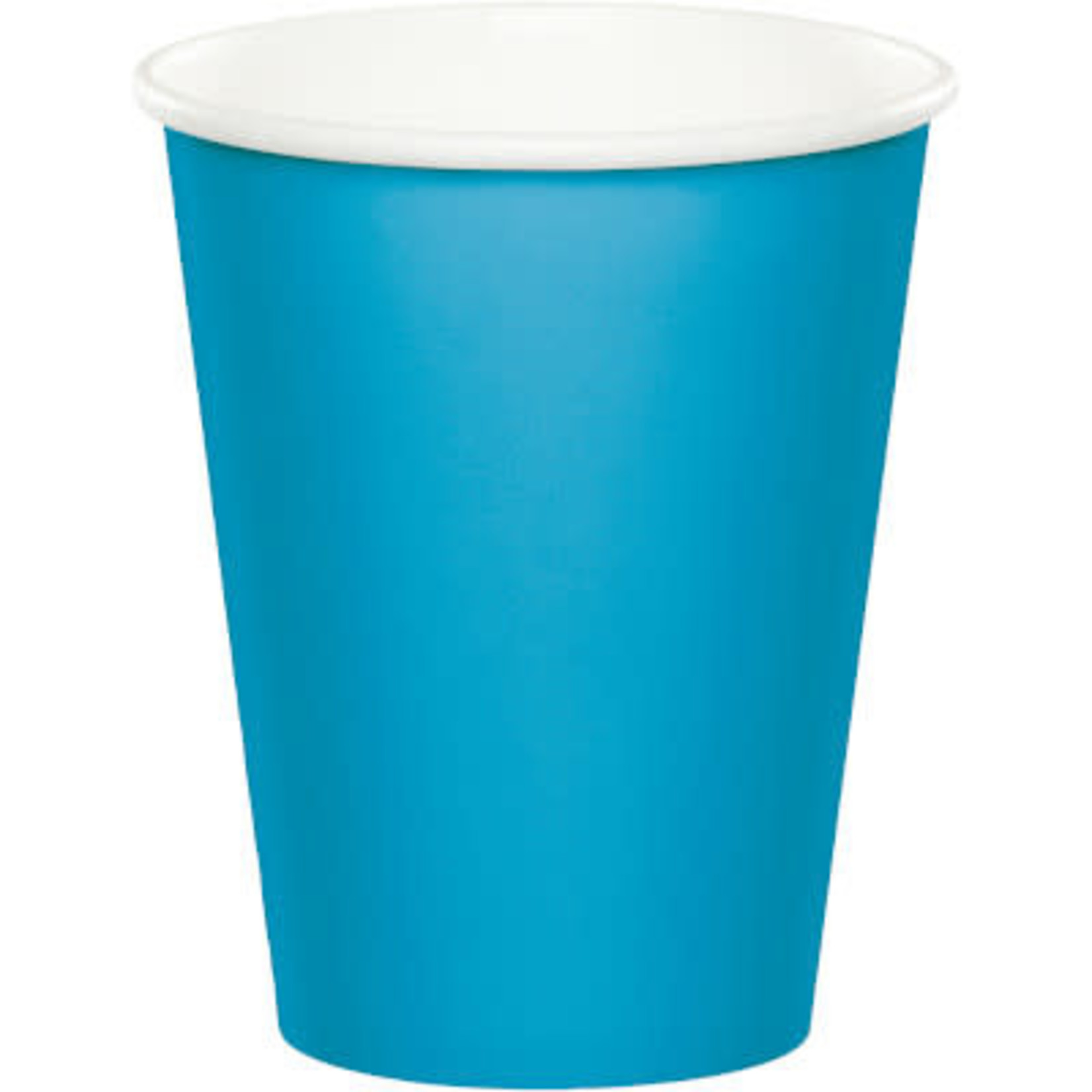 Touch of Color 9oz. Turquoise Blue Hot/Cold Paper Cups - 24ct.