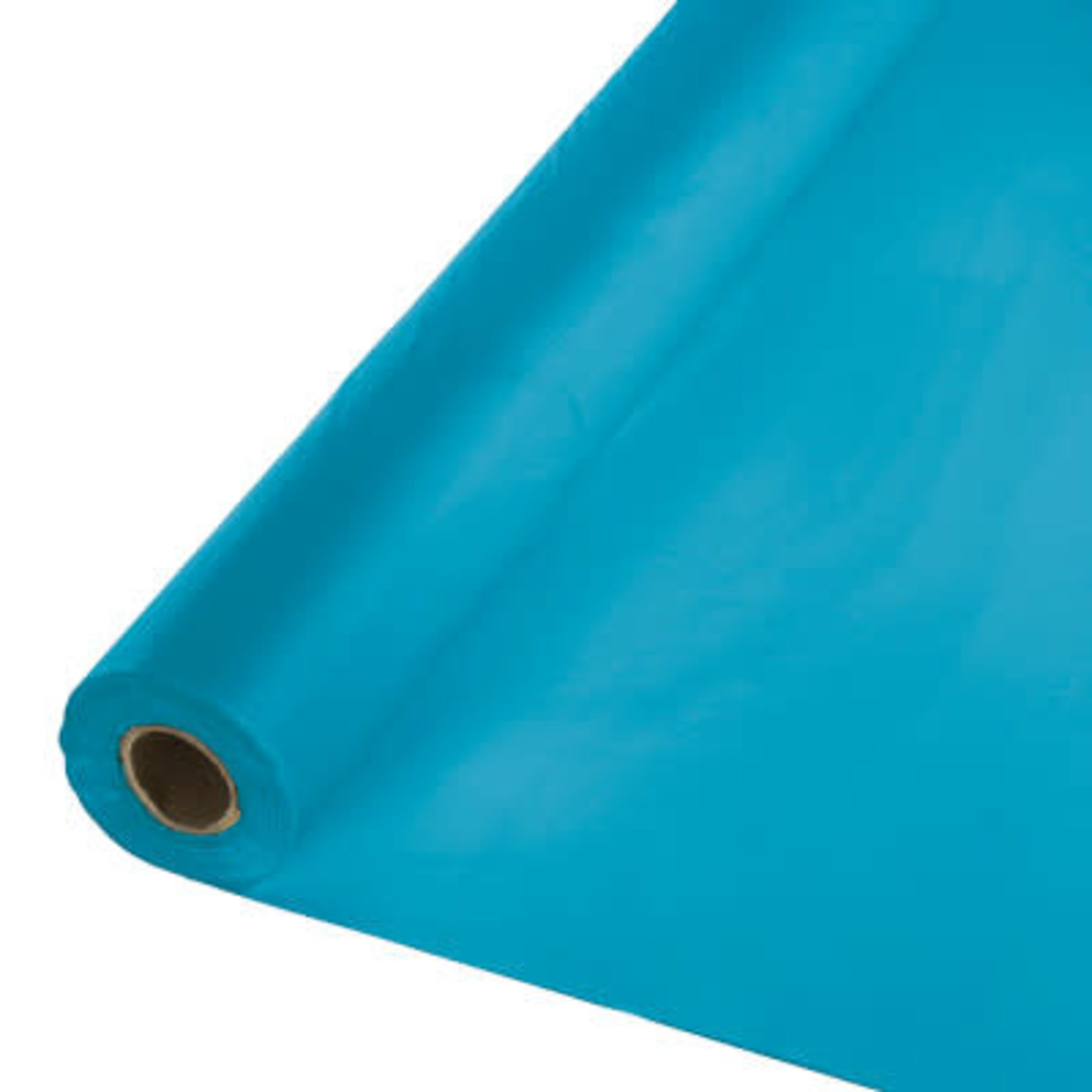 Touch of Color 100' Turquoise Blue Plastic Tablecover Roll