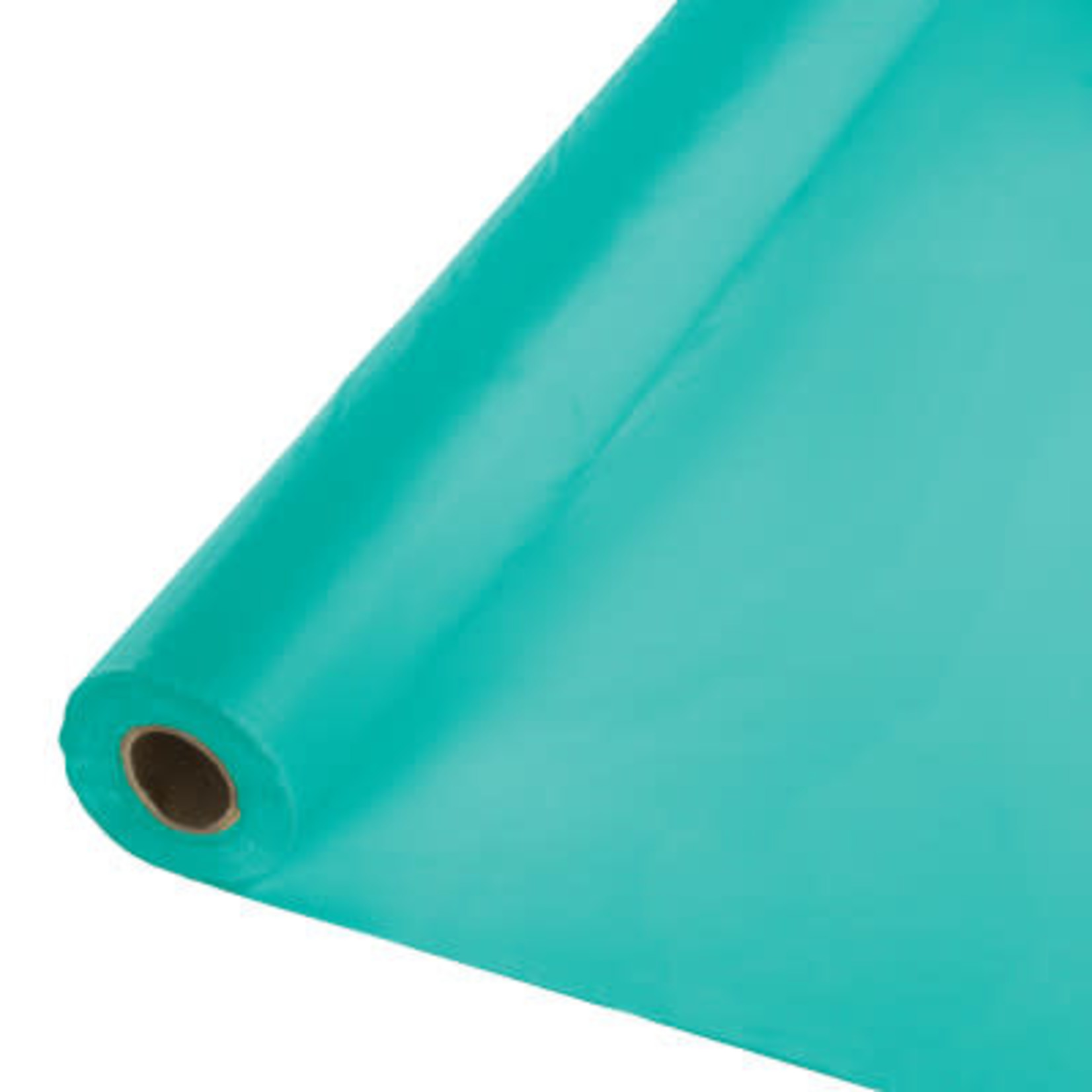 Touch of Color 100' Teal Lagoon Plastic Tablecover Roll