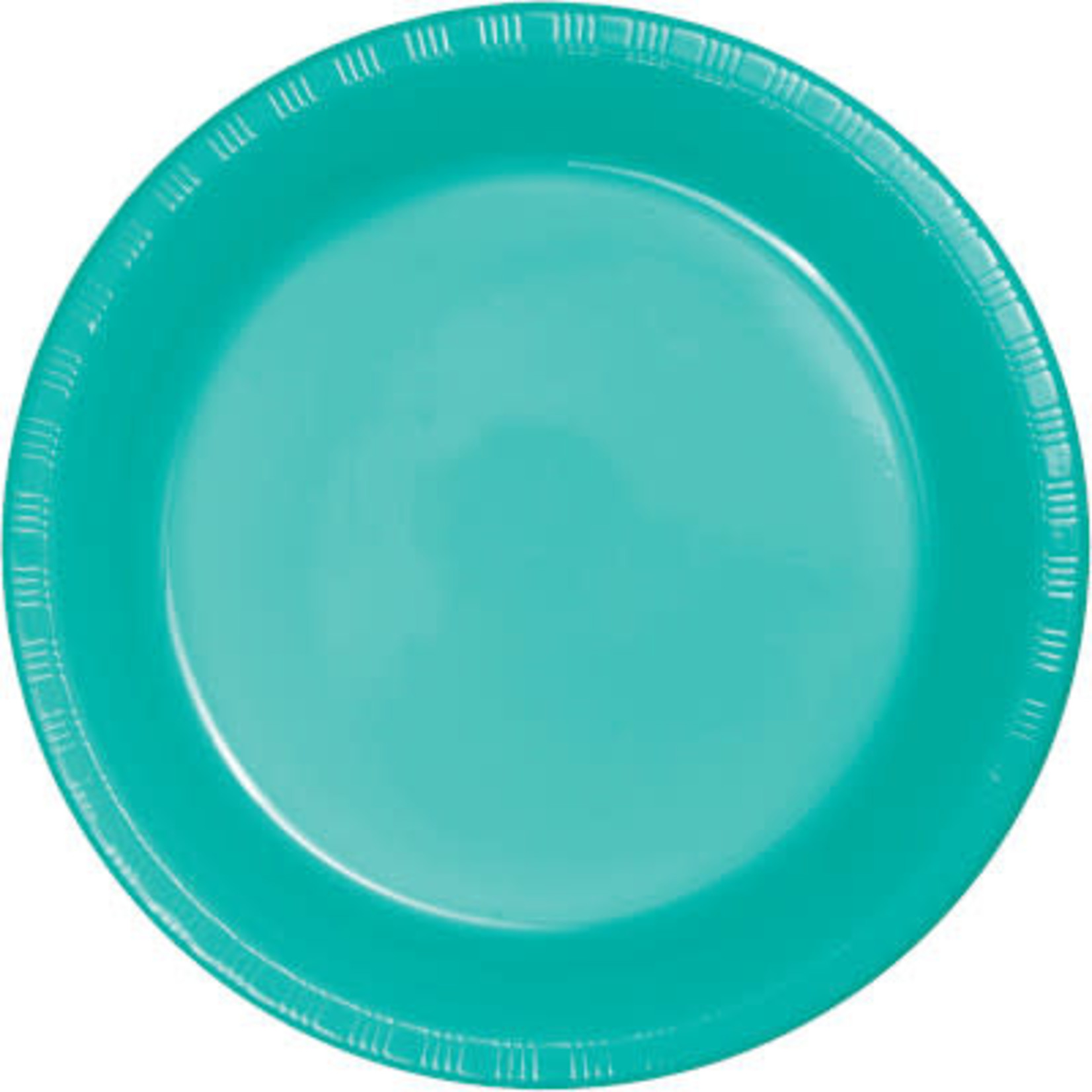 Touch of Color 7" Teal Lagoon Plastic Plates - 20ct.
