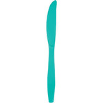 Touch of Color Teal Lagoon Premium Plastic Knives - 24ct.