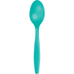 Touch of Color Teal Lagoon Premium Plastic Spoons - 24ct.