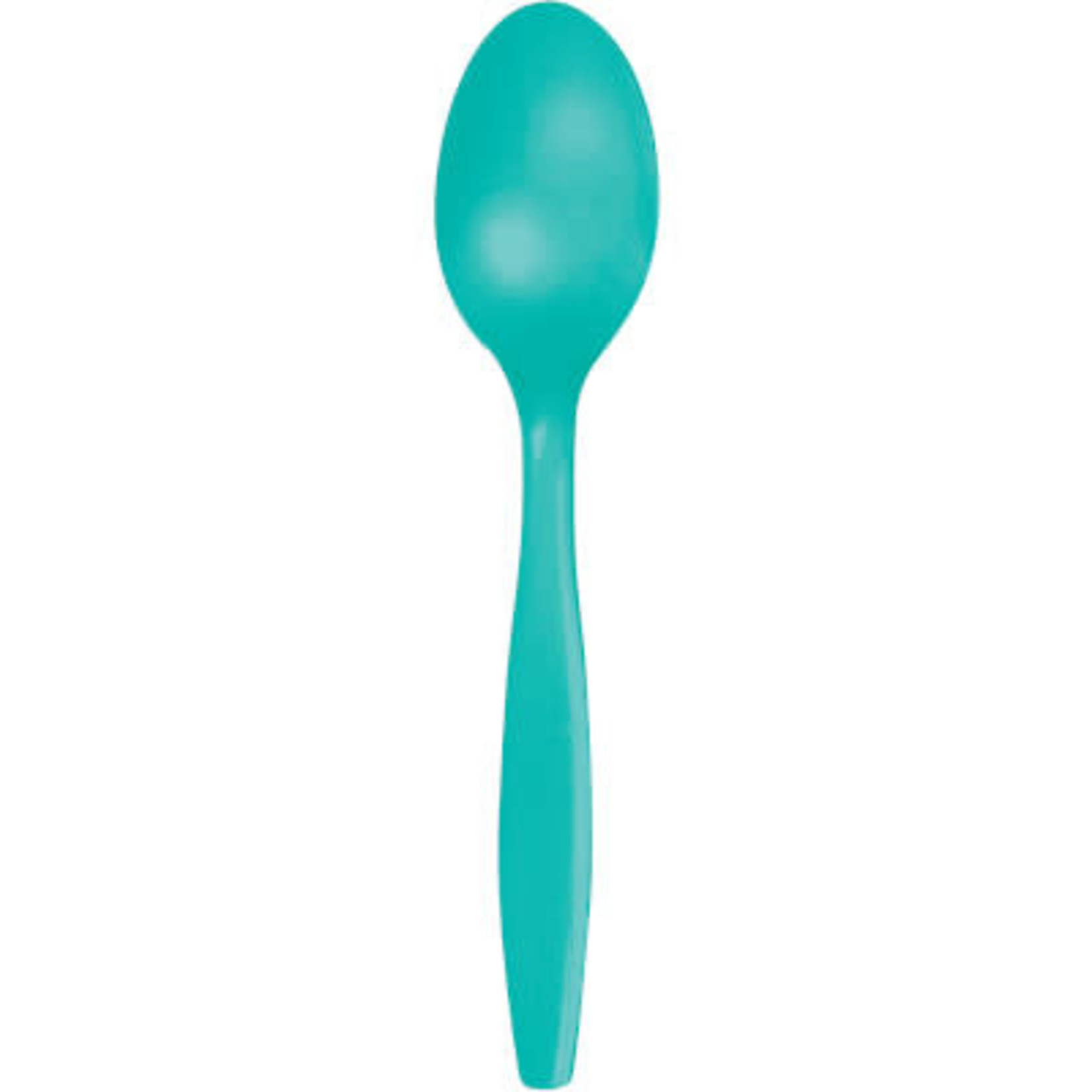 Touch of Color Teal Lagoon Premium Plastic Spoons - 24ct.