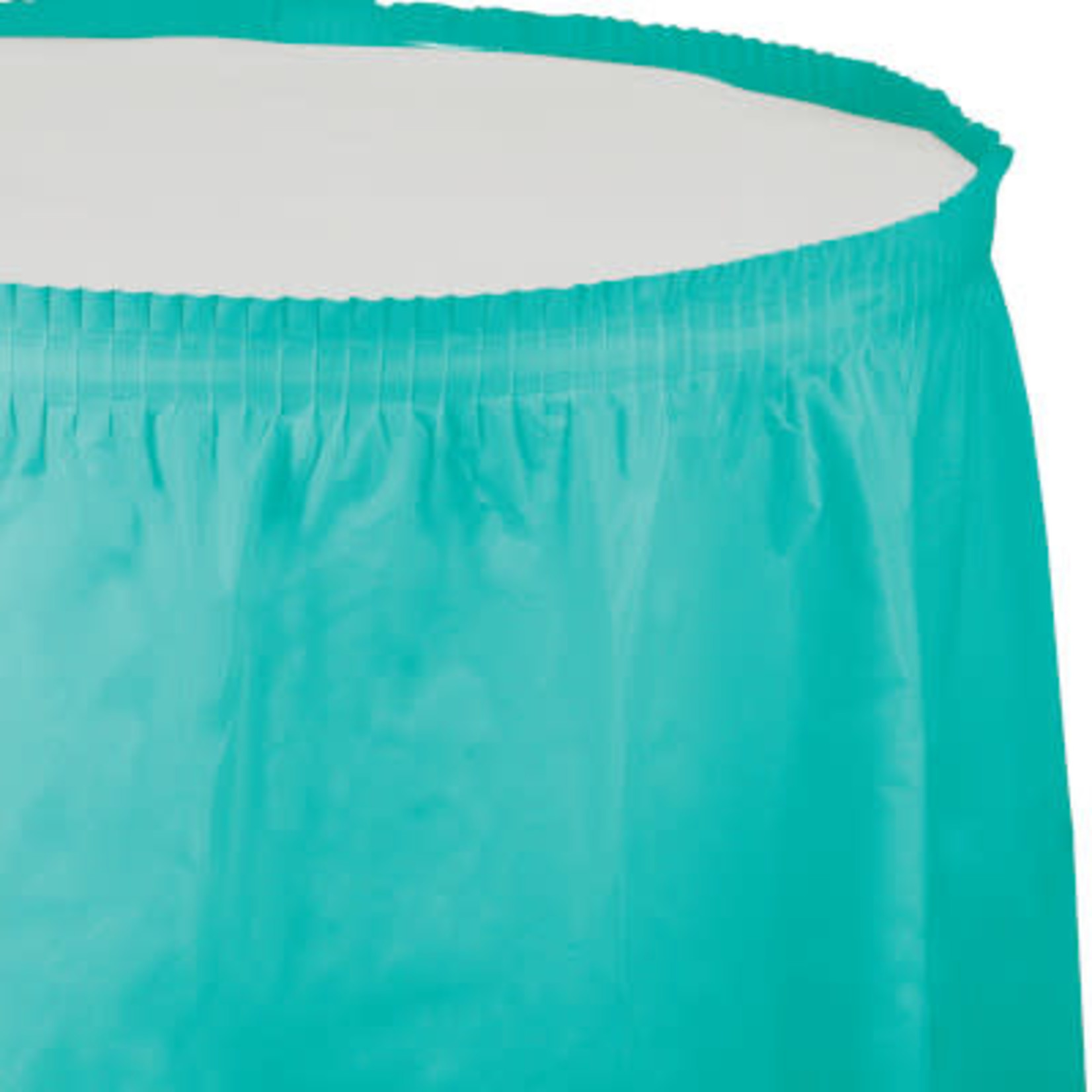 Touch of Color 14' Teal Lagoon Tableskirt - 1ct.