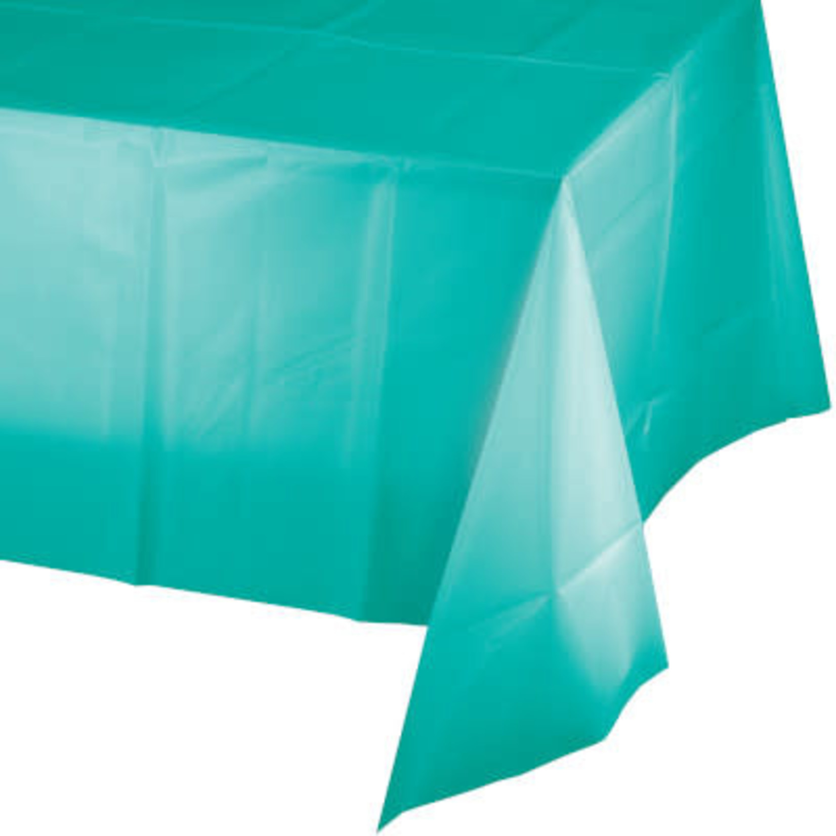 Touch of Color Teal Lagoon Plastic Rectangle Tablecover - 54" x 108"
