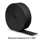 Touch of Color 500' Black Crepe Paper Streamer