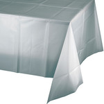 Touch of Color Shimmering Silver Plastic Rectangle Tablecover - 54" x 108"