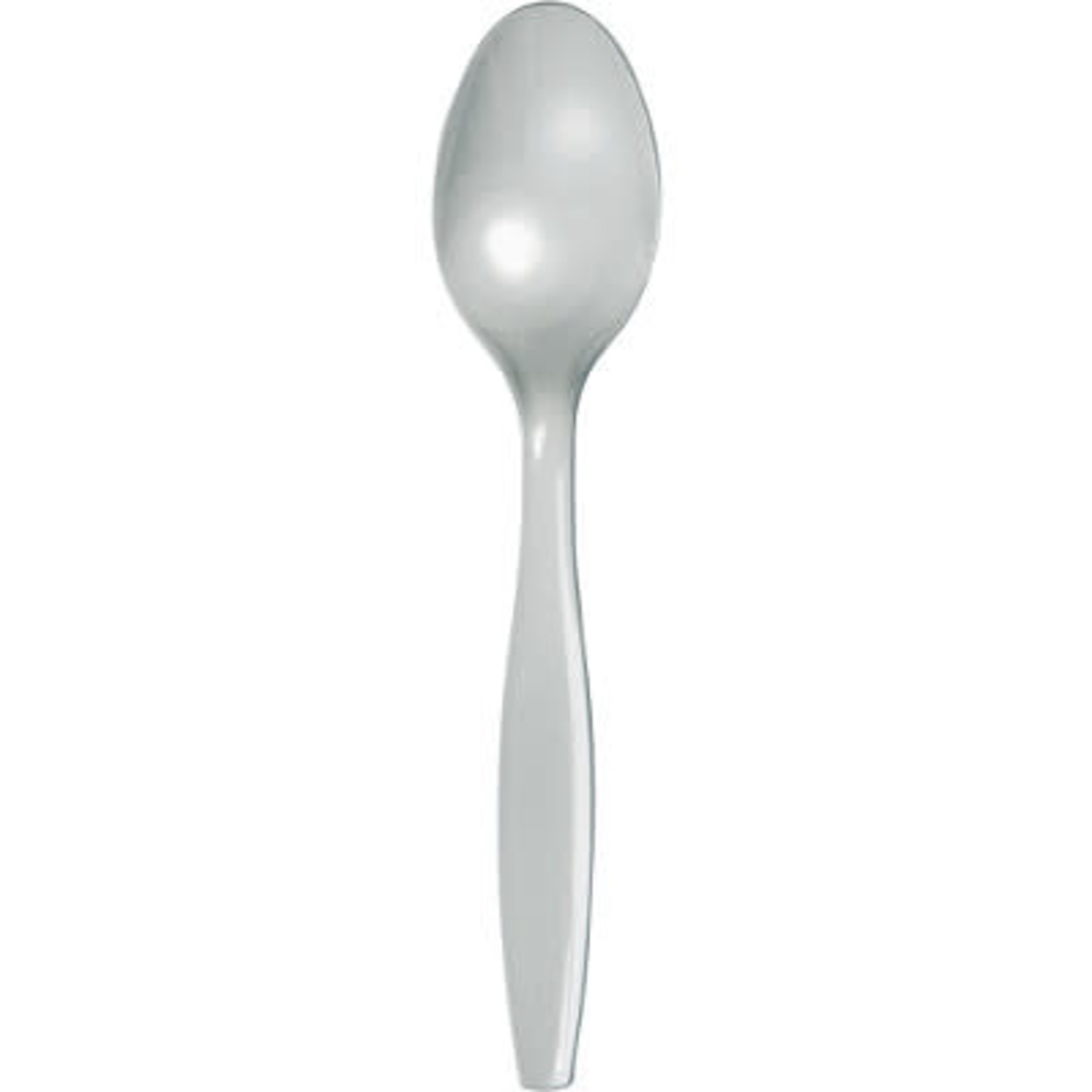 Touch of Color Shimmering Silver Premium Plastic Spoons - 24ct.
