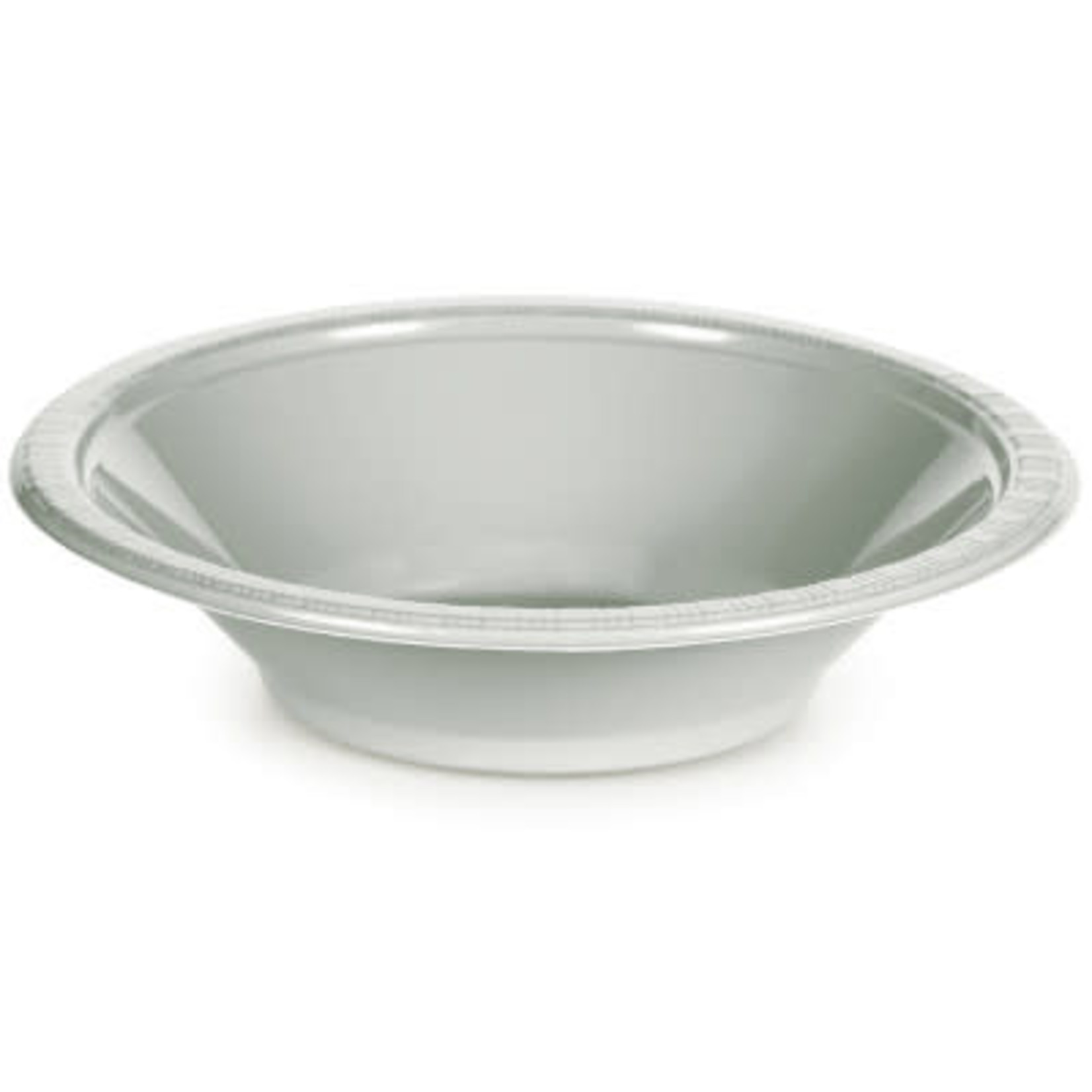 Touch of Color 12oz. Shimmering Silver Plastic Bowls - 20ct.
