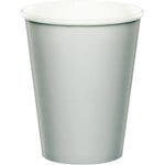Touch of Color 9oz. Shimmering Silver Hot/Cold Paper Cups - 24ct.