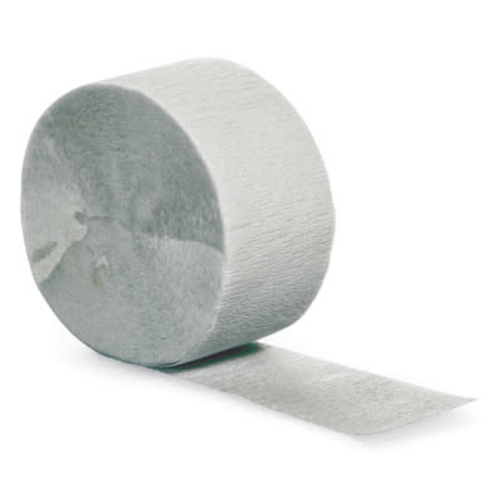 Touch of Color 81' Shimmering Silver Crepe Paper Streamer