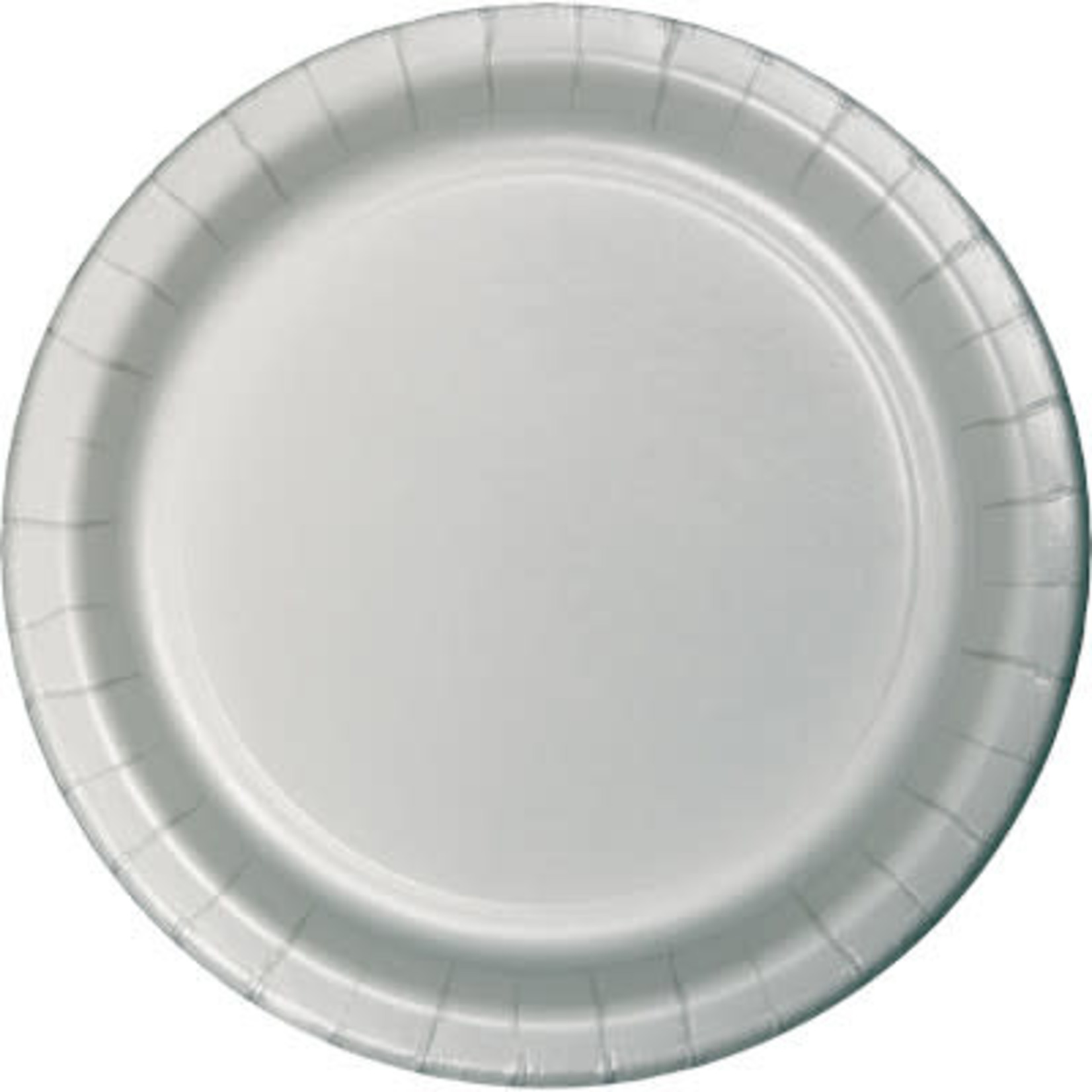 Touch of Color 10" Shimmering Silver Paper Banquet Plates - 24ct.