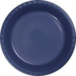 Touch of Color 7" Navy Blue Plastic Plates - 20ct.