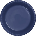 Touch of Color 10" Navy Blue Plastic Banquet Plates - 20ct.