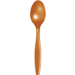 Touch of Color Pumpkin Spice Orange Premium Plastic Spoons - 24ct.