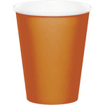 Touch of Color 9oz. Pumpkin Spice Orange Hot/Cold Paper Cups - 24ct.