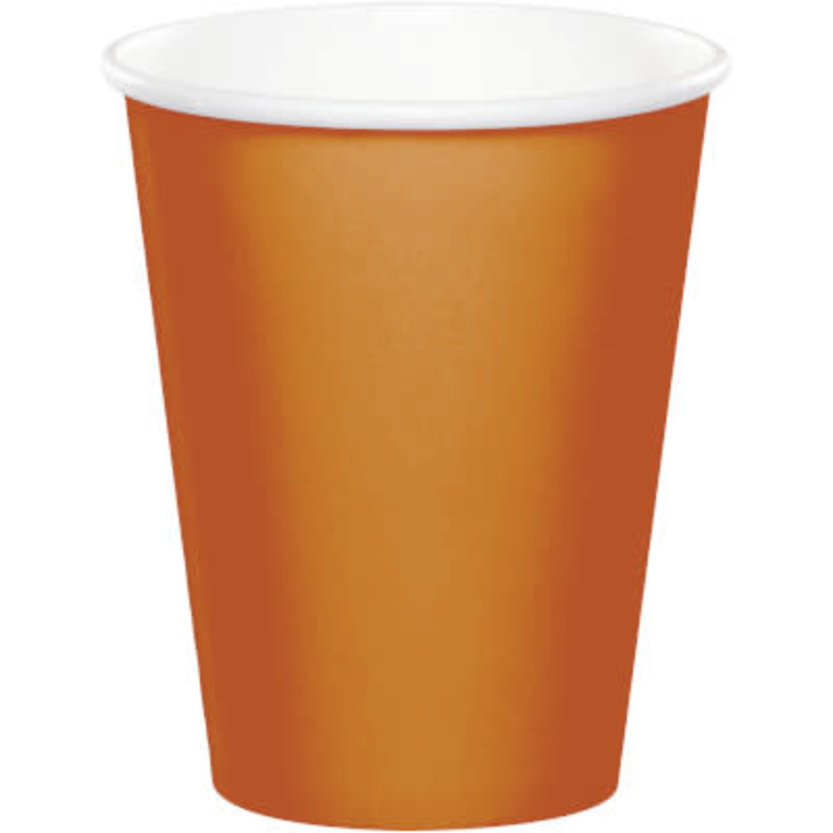 Touch of Color 9oz. Pumpkin Spice Orange Hot/Cold Paper Cups - 24ct.