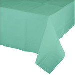Touch of Color Mint Green Plastic-Lined Rectangle Tablecover - 54" x 108"