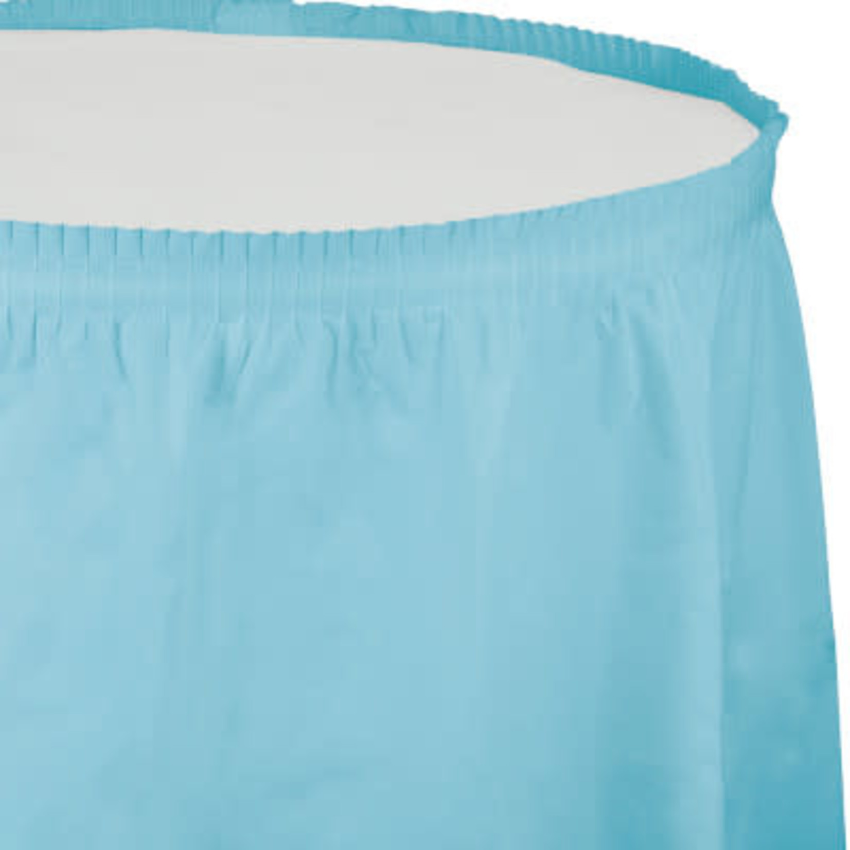 Touch of Color 14' Pastel Blue Plastic Tableskirt - 1ct.