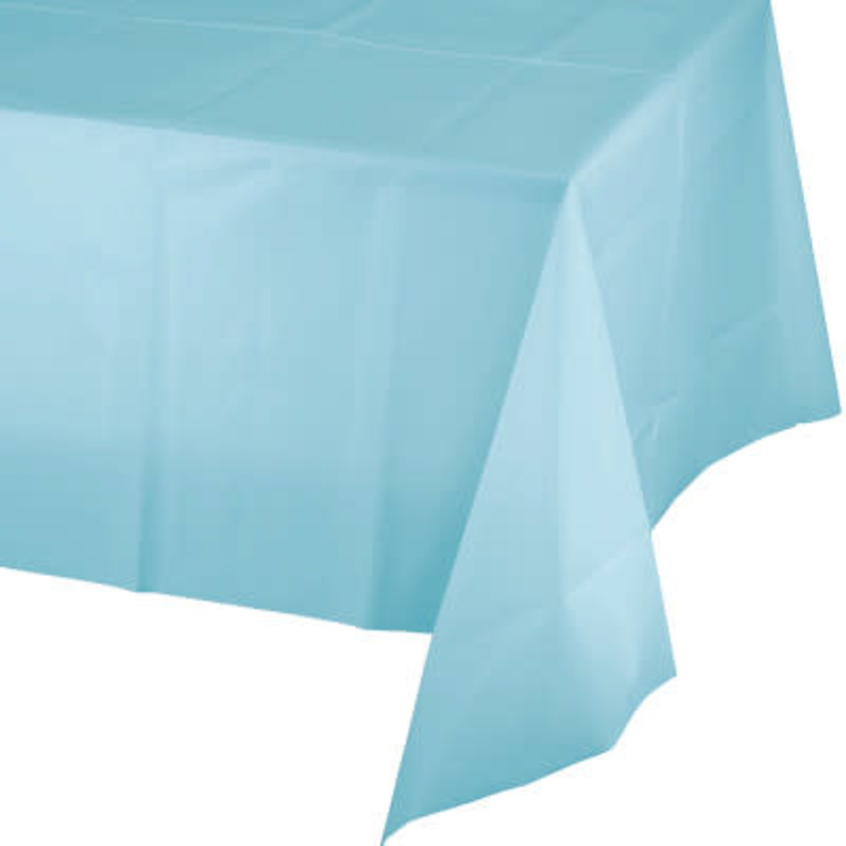 Touch of Color 54" x 108" Pastel Blue Plastic Rectangle Tablecover - 1ct.