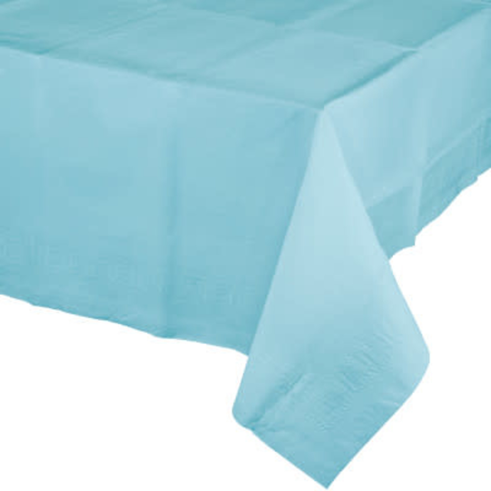 Touch of Color Pastel Blue Plastic-Lined Rectangle Tablecover - 54" x 108"
