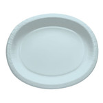 Touch of Color 10" x 12" Pastel Blue Oval Paper Plates - 8ct.