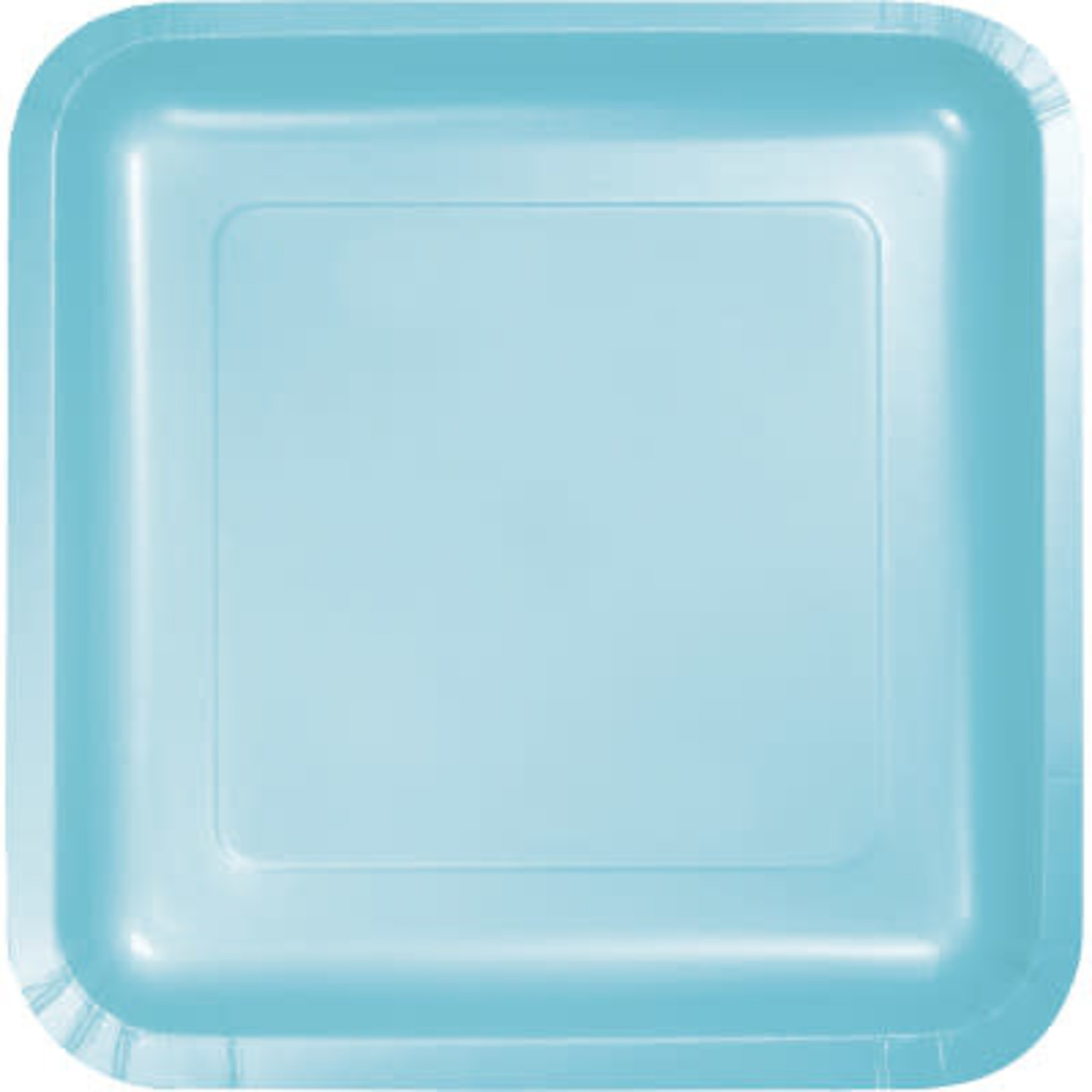 Touch of Color 7" Pastel Blue Square Paper Plates - 18ct.