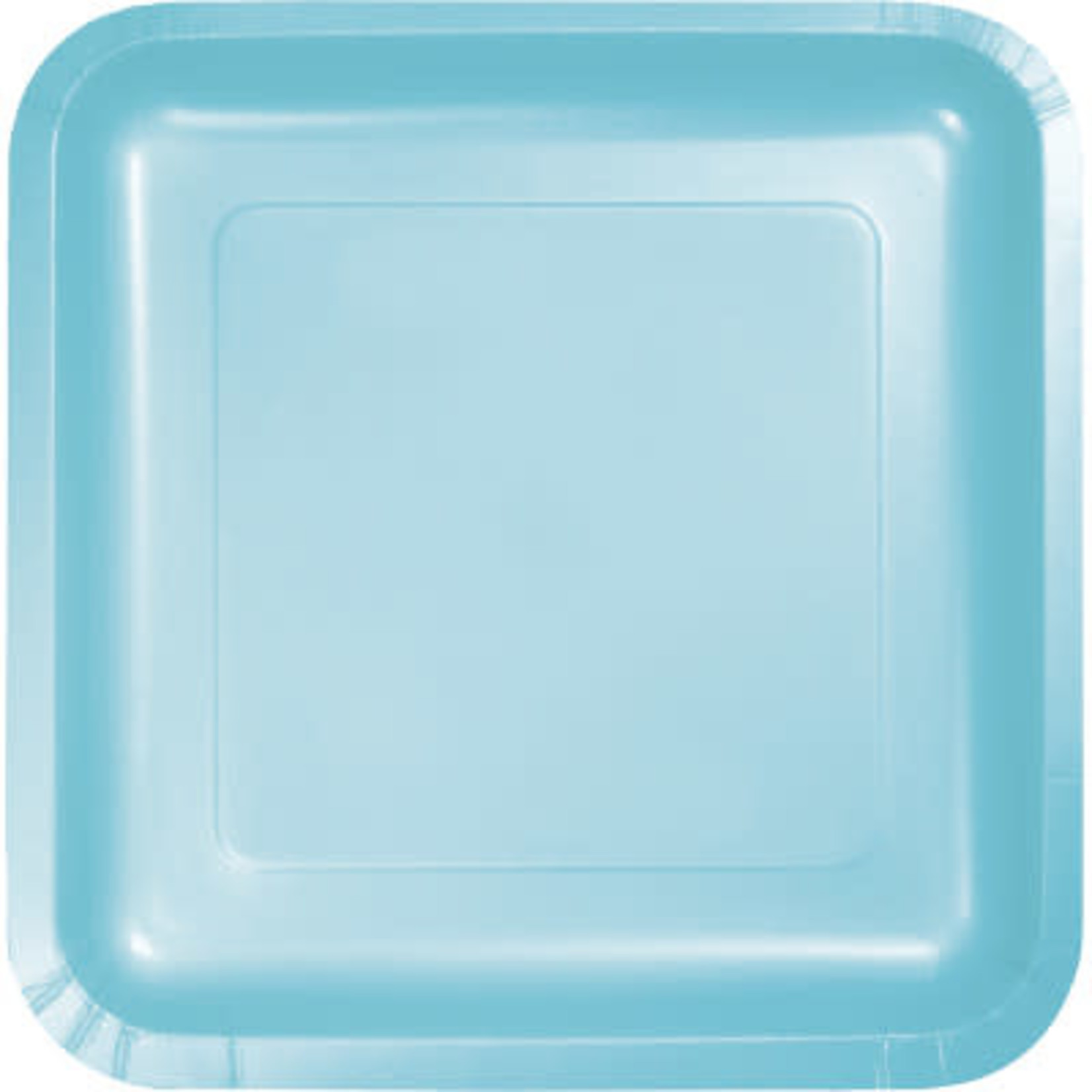 Touch of Color 9" Pastel Blue Square Paper Plates - 18ct.