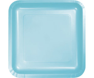 Teal square 2024 paper plates