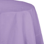 Touch of Color 82" Lavender Plastic-Lined Round Tablecover