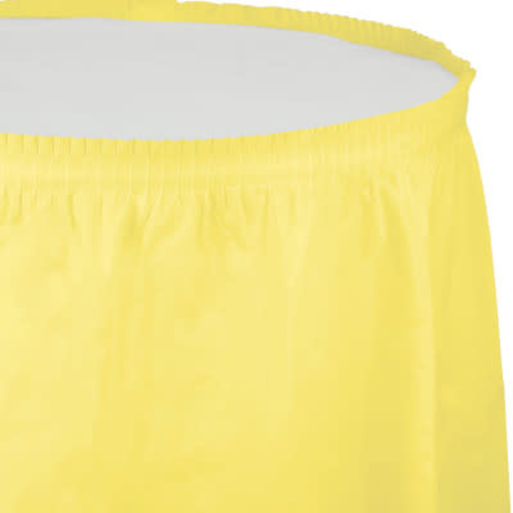 Touch of Color 14' Mimosa Yellow Plastic Tableskirt - 1ct.