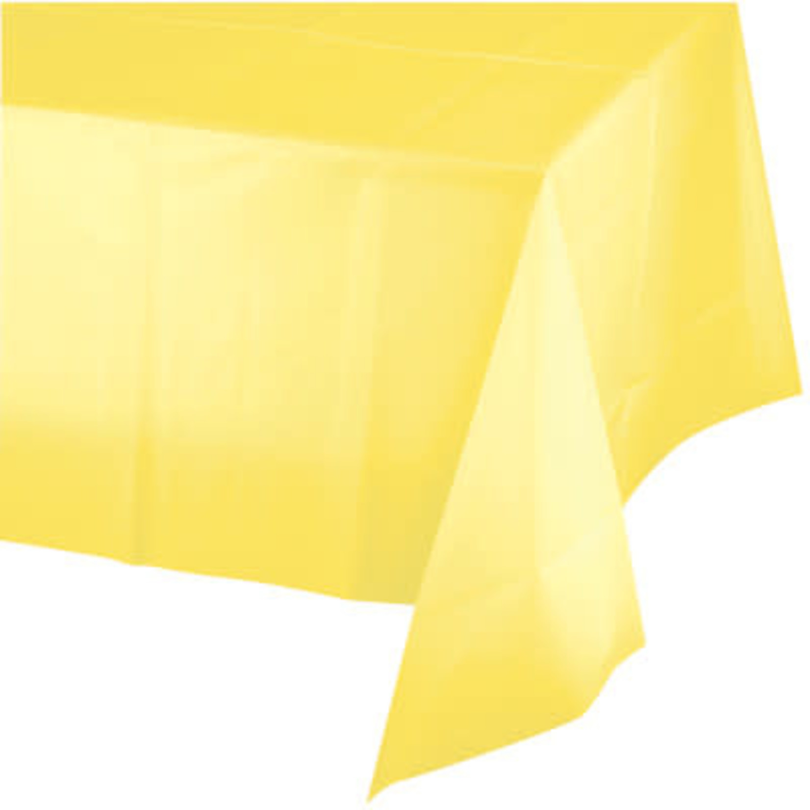 Touch of Color 54" x 108" Mimosa Yellow Plastic Rectangle Tablecloth - 1ct.