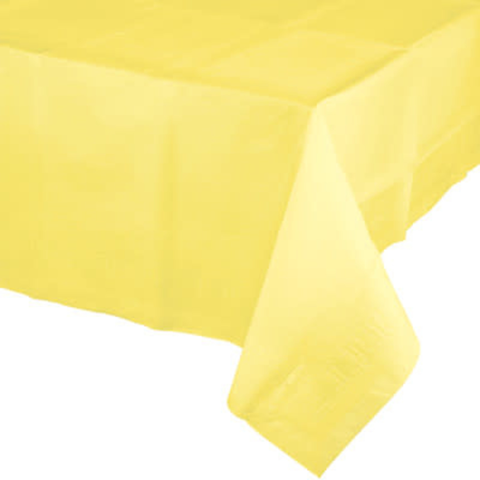 Touch of Color Mimosa Yellow Plastic-Lined Tablecloth- 54" x 108"