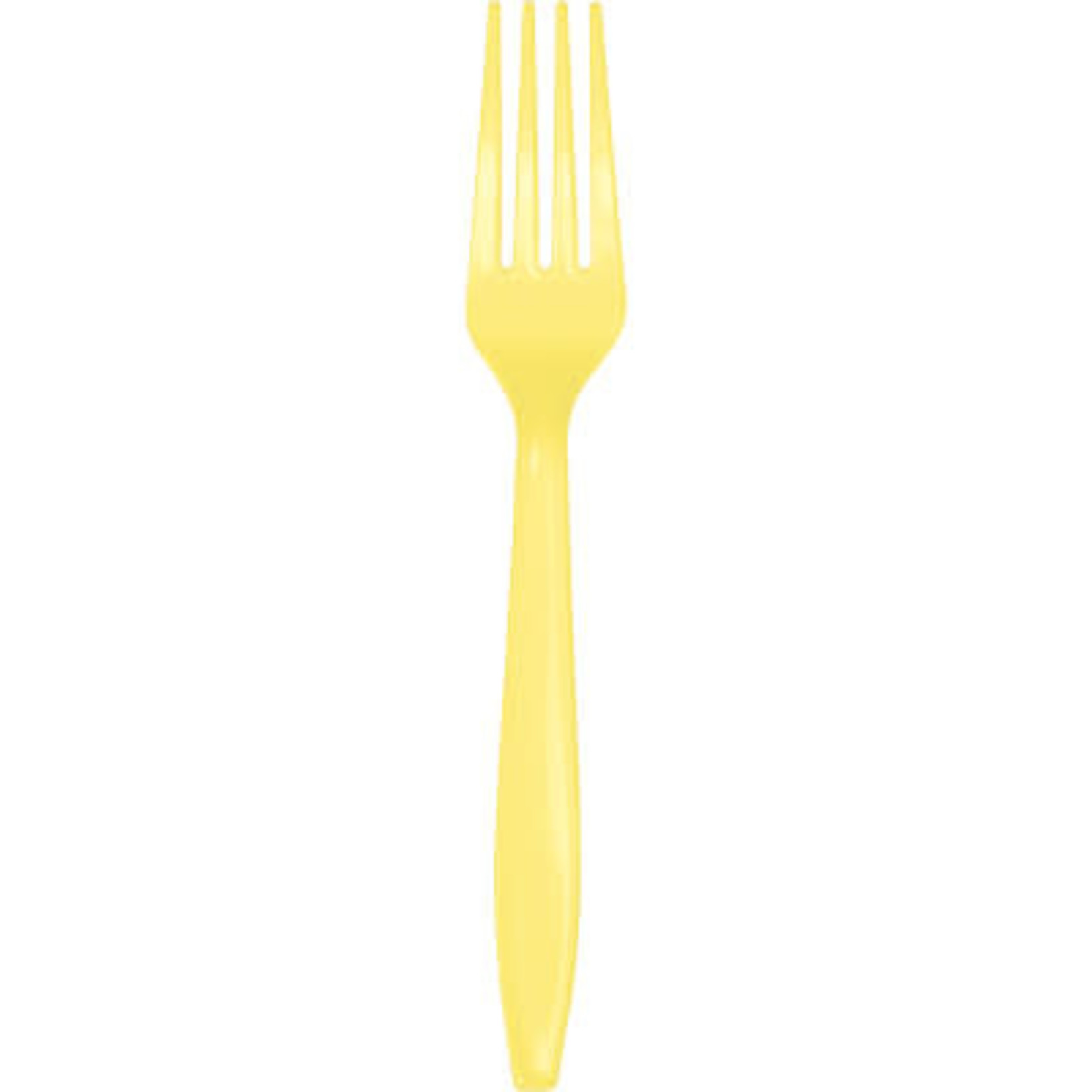 Touch of Color Mimosa Yellow Premium Plastic Forks - 24ct.