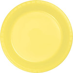Touch of Color 10" Mimosa Yellow Plastic Banquet Plates - 20ct.