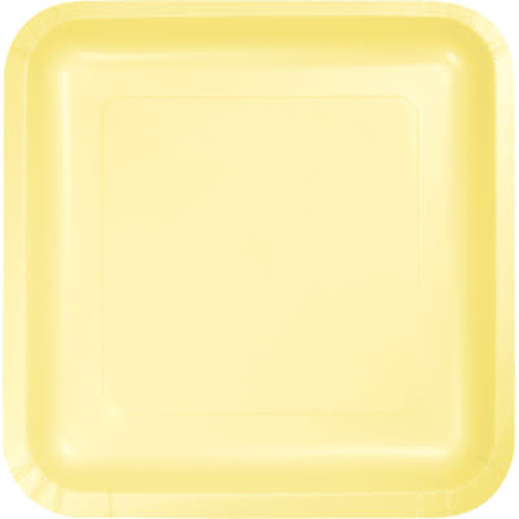 Touch of Color 7" Mimosa Yellow Square Paper Plates - 18ct.