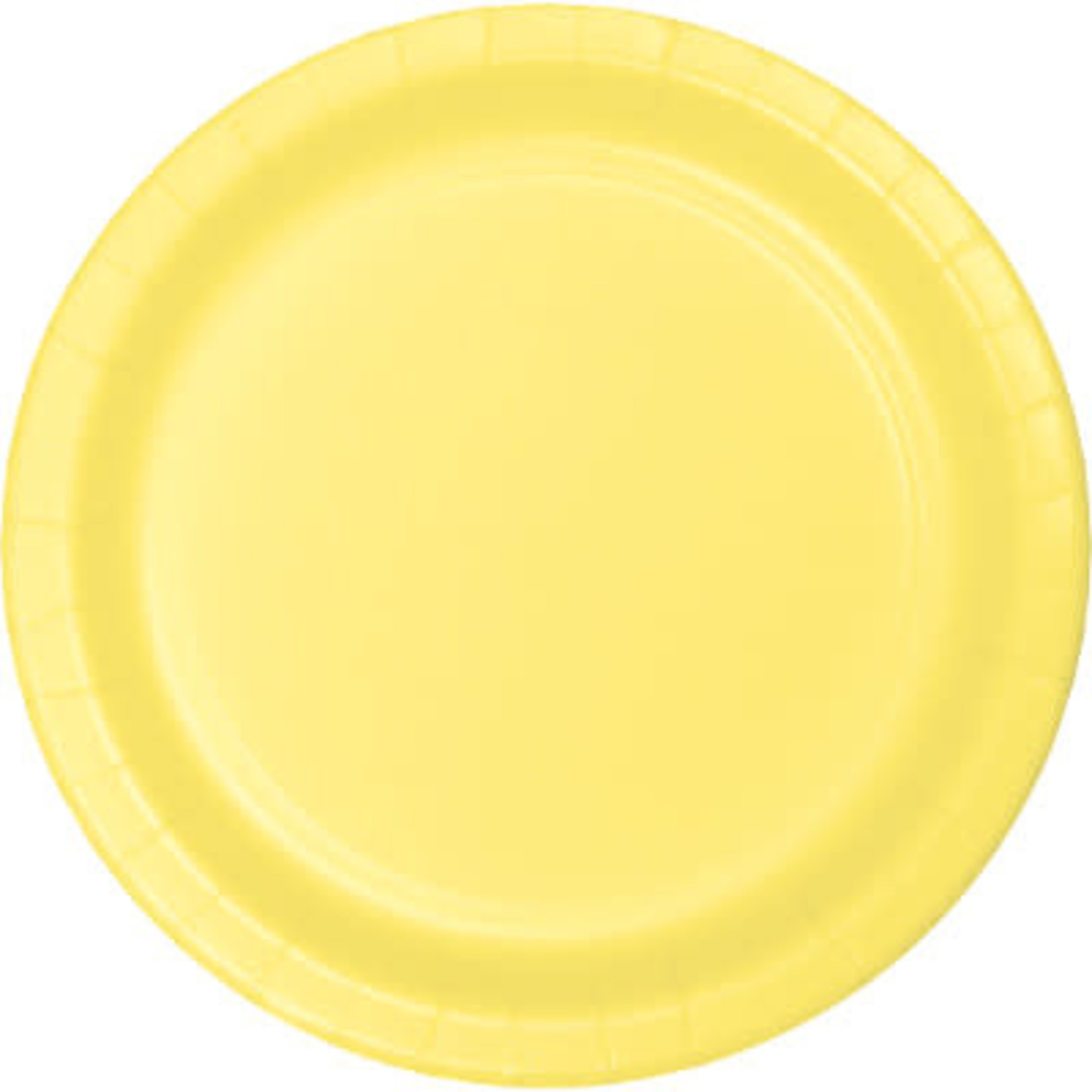 Touch of Color 10" Mimosa Yellow Paper Banquet Plates - 24ct.