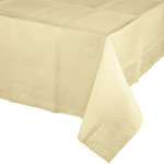 Touch of Color Ivory Plastic-Lined Tablecover - 1ct. ( 54" x 108" )