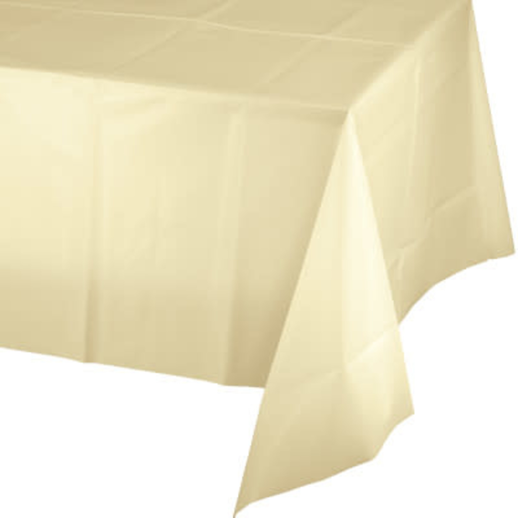 Touch of Color Ivory Plastic Rectangle Tablecloth - 54" x 108"