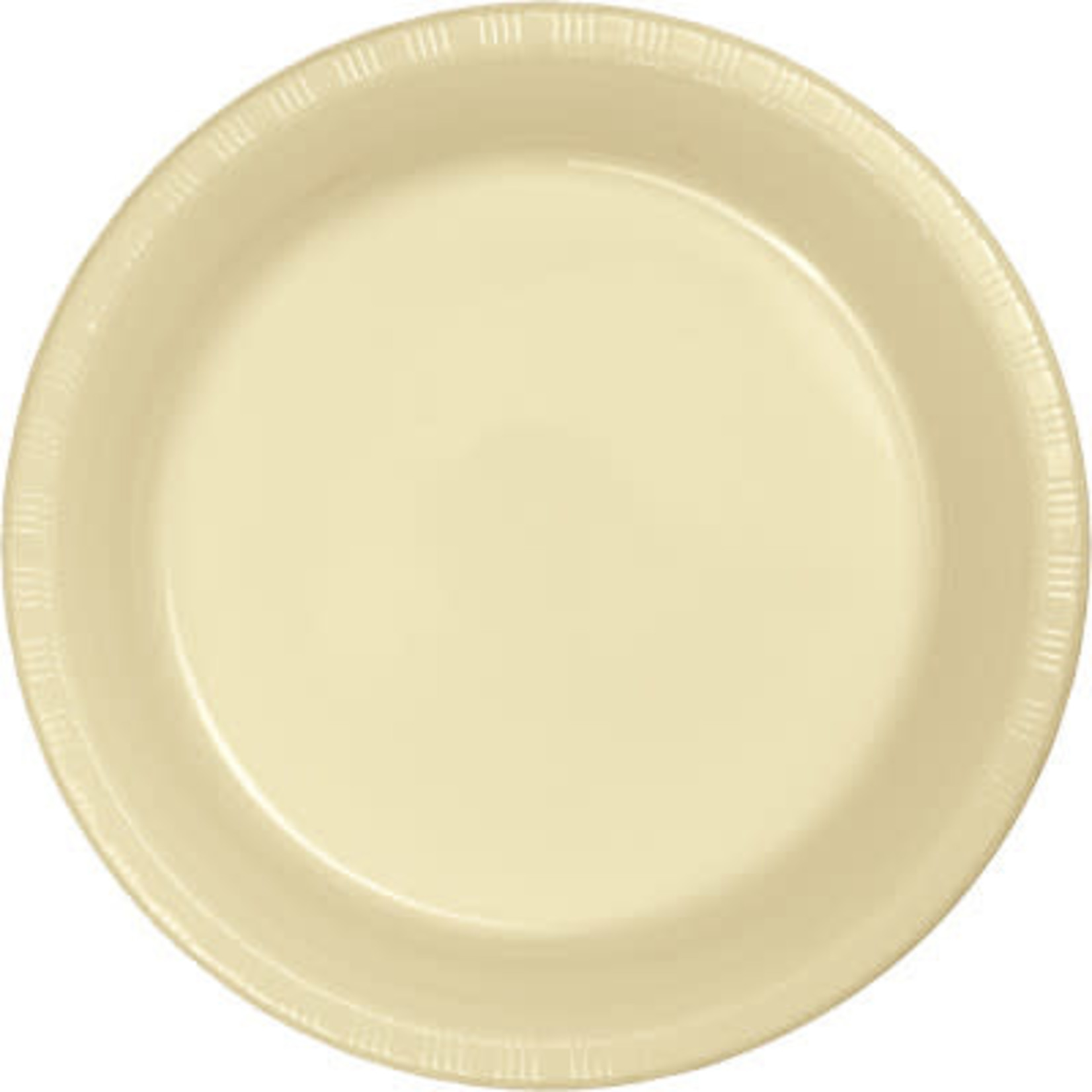 Touch of Color 7" Ivory  Plastic Plates - 20ct.