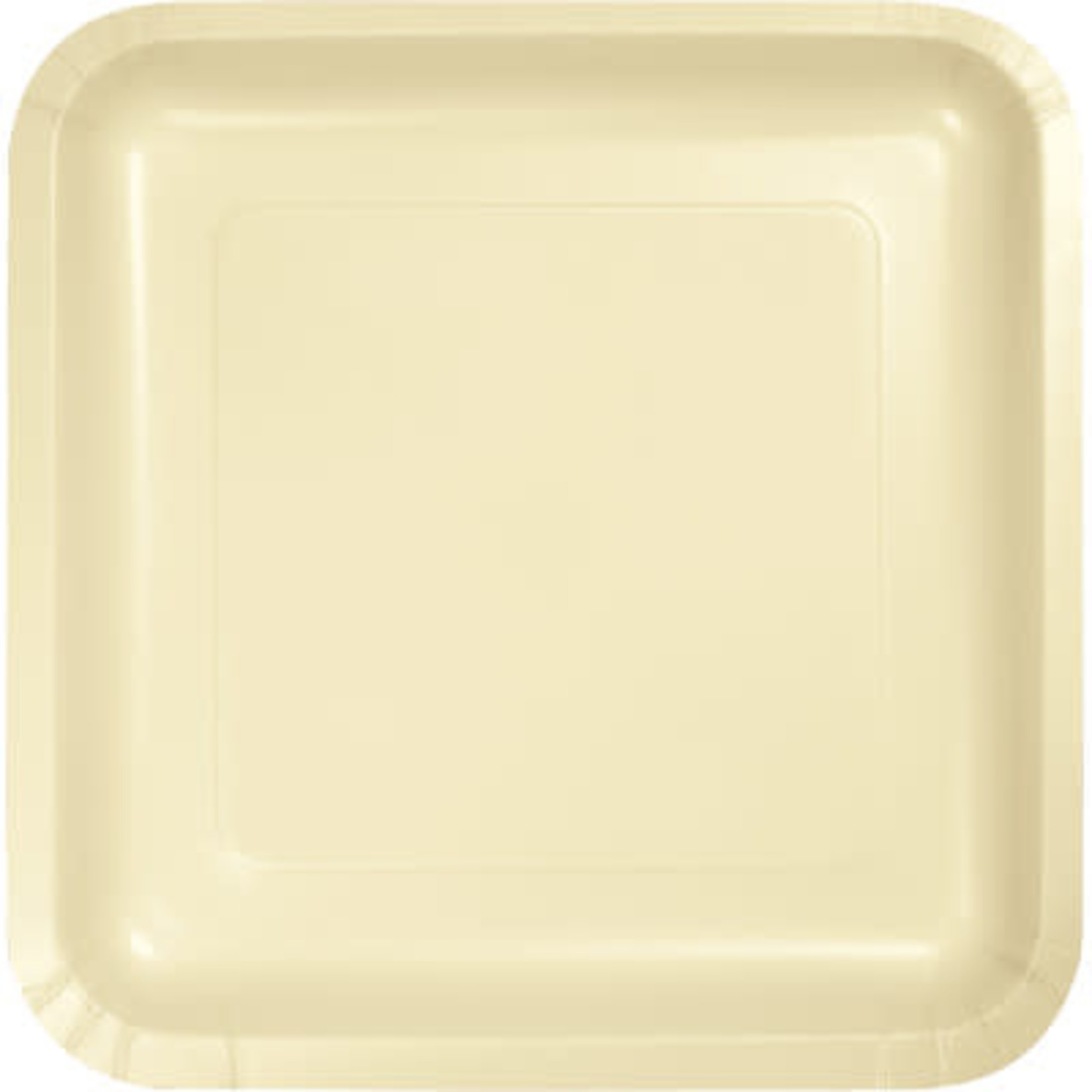 Touch of Color 7" Ivory Square Plates - 18ct.