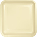 Touch of Color 9" Ivory Square Plates - 18ct.