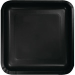 Touch of Color 9" Black Square Paper Plates - 18ct.