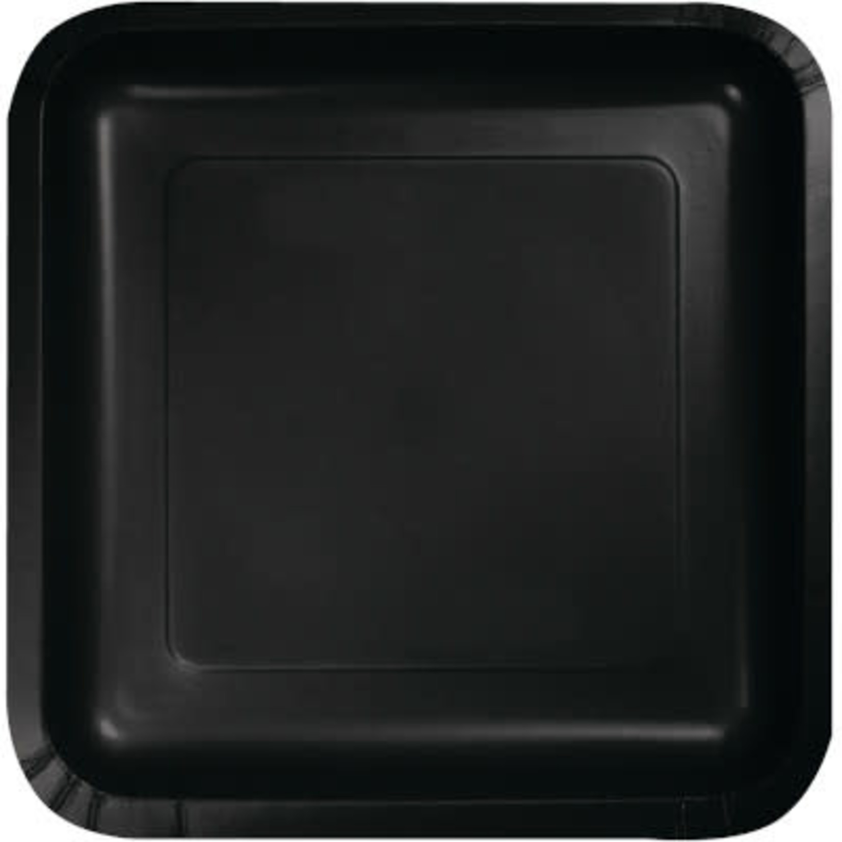 Touch of Color 7" Black Square Plates - 18ct.