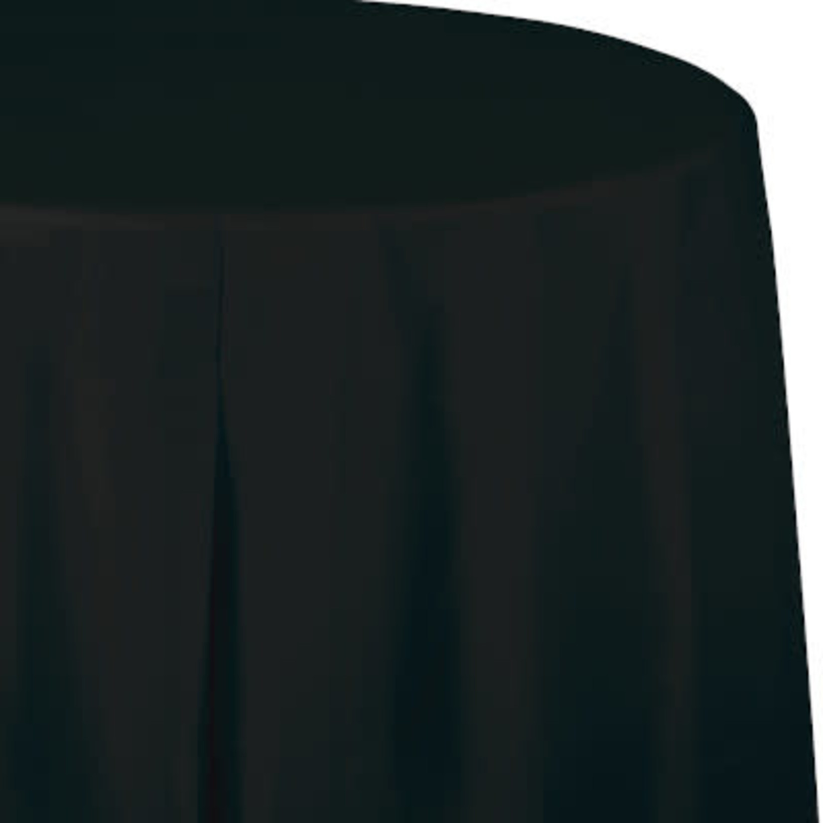 Touch of Color 82" Black Round Plastic Tablecover - 1ct.
