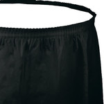 Touch of Color 14' Black Velvet Plastic Tableskirt - 1ct.