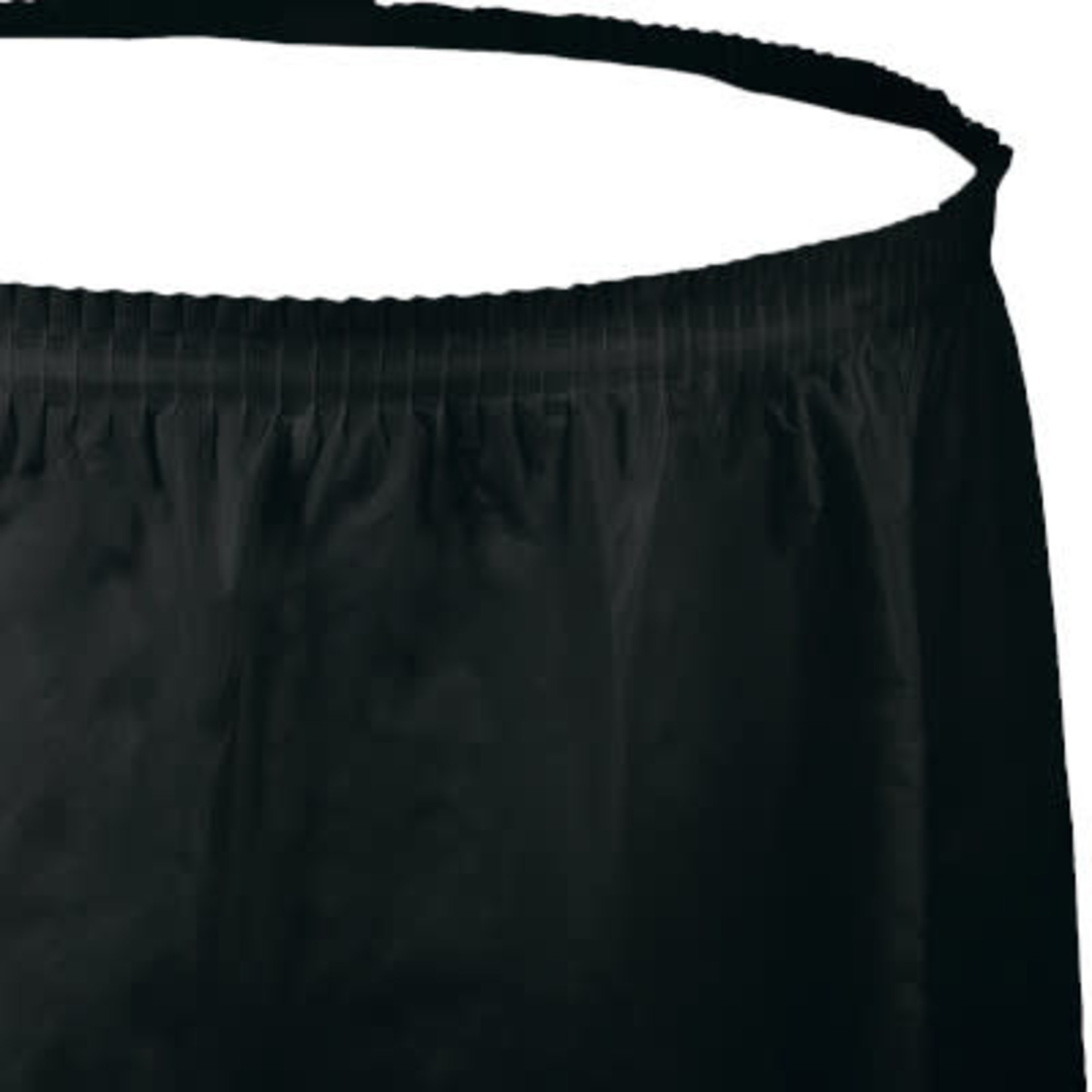 Touch of Color 29"x14" Black Velvet Plastic Tableskirt - 1ct.
