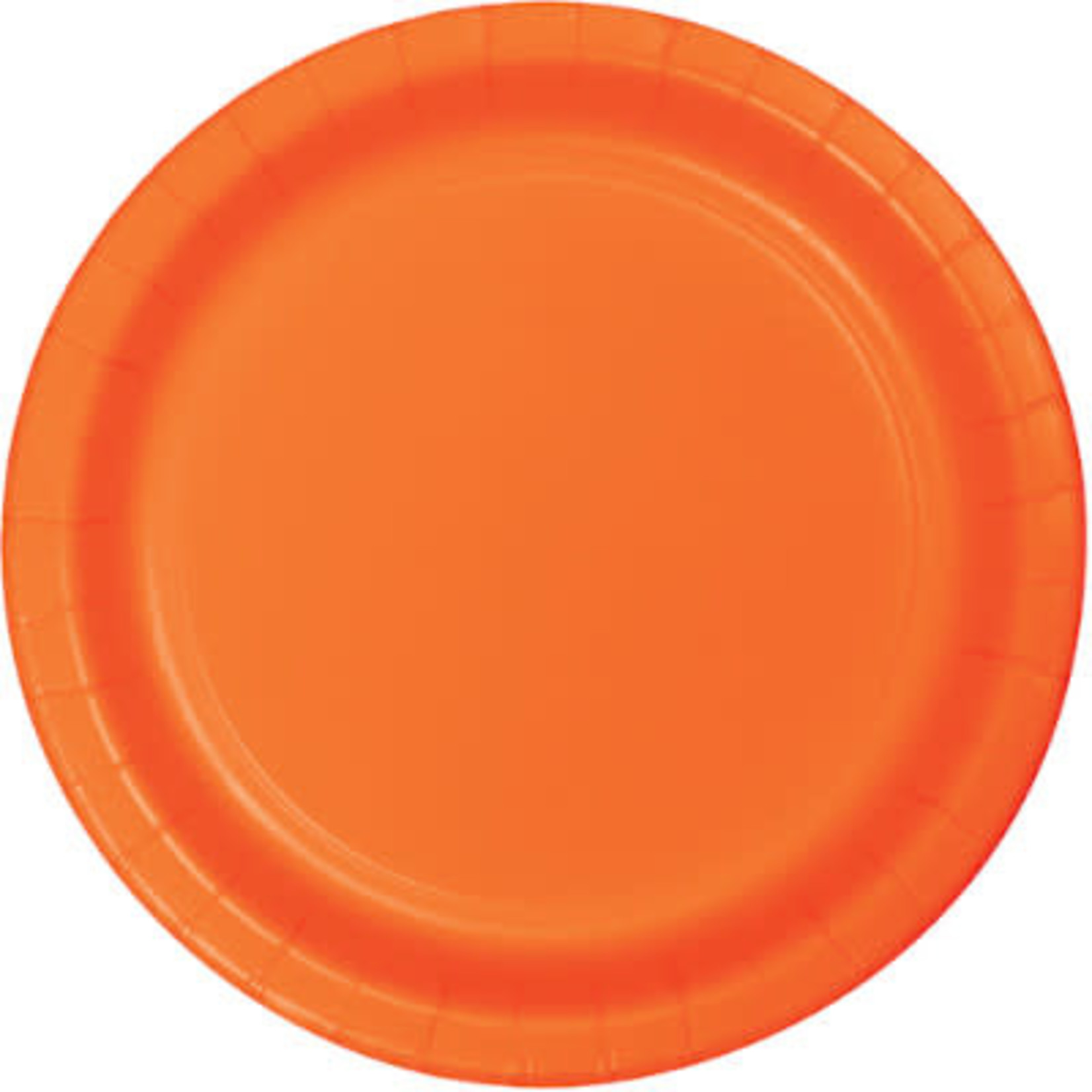 Touch of Color 7" Sunkissed Orange Paper Plates - 24ct.