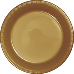 Touch of Color 7" Glittering Gold Paper Plates - 24ct.
