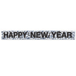 Beistle 5' Silver Happy New Year Banner - 1ct.